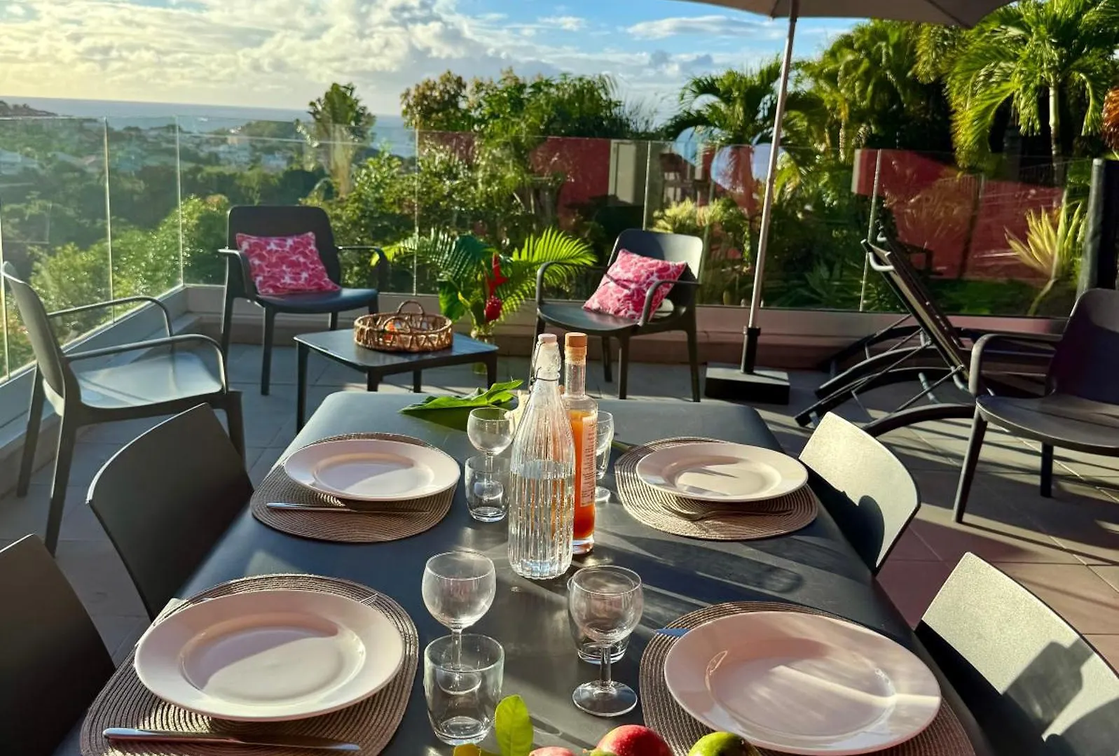Appartement Terrasse Vue Mer Piscine Privee 2 Chambres Les Trois-Ilets Daire